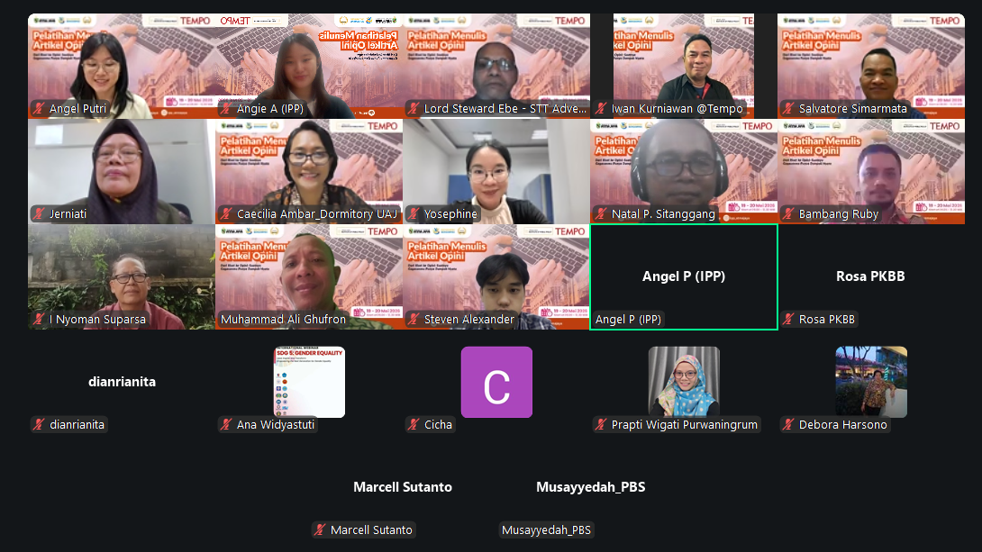 Workshop Menulis Artikel Opini: Mendorong Partisipasi Publik melalui Tulisan Kritis dan Berbasis Data