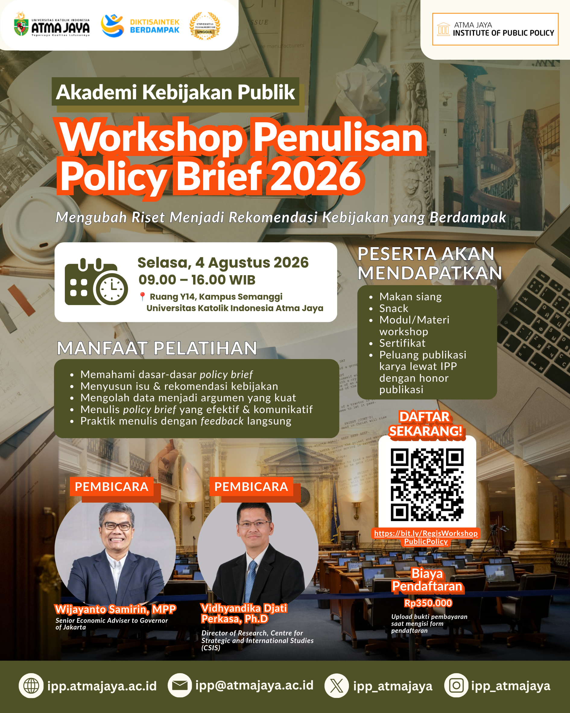 Workshop Penulisan Policy Brief 2026: Mengubah Riset Menjadi Rekomendasi Kebijakan yang Berdampak